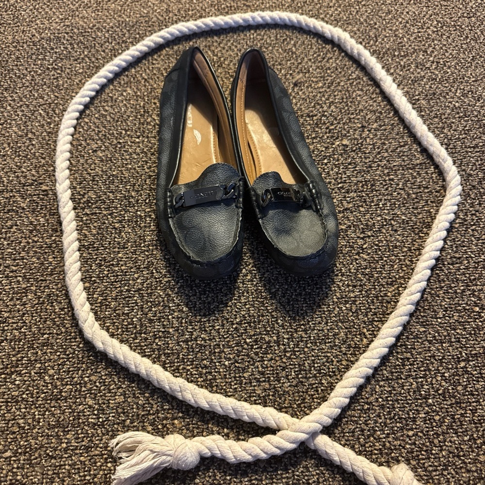 Coach Black Leather Loafers
